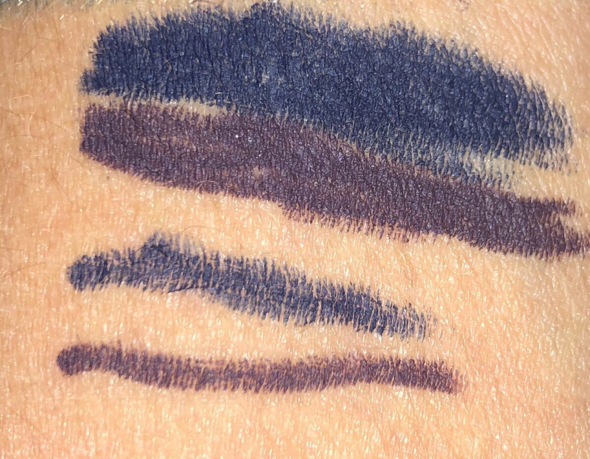 SWATCHES SAPPHIRE BLUE ON TOP, DEEP AMETHYST ON BOTTOM