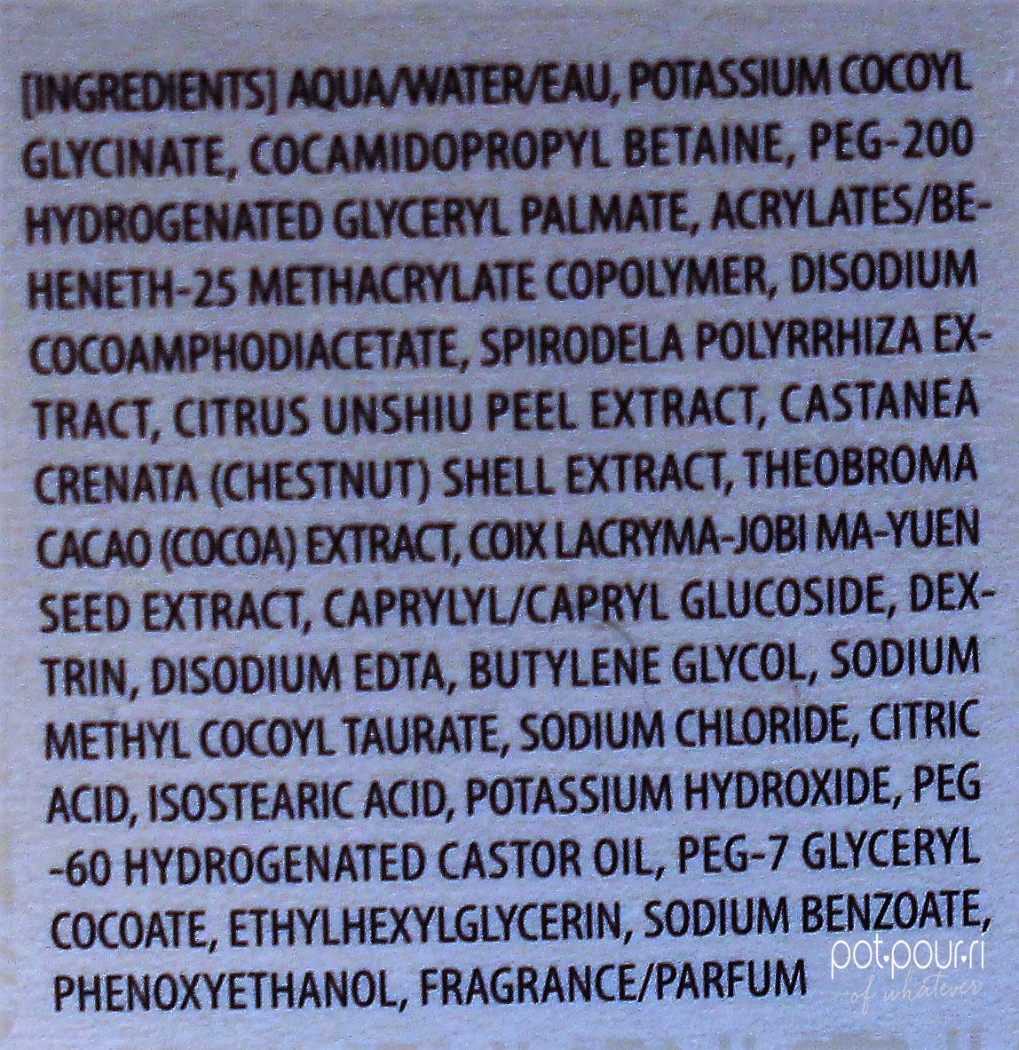 Oil Cleanser Ingredients