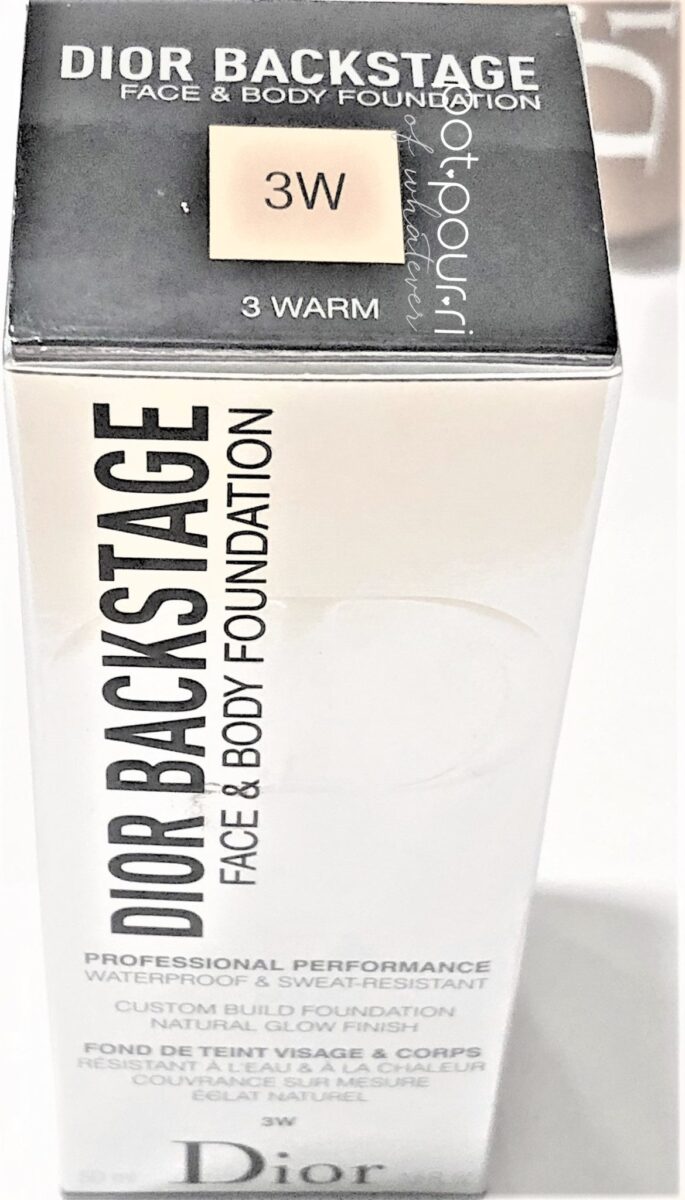 DIOR BACKSTAGE FACE BODY FOUNDATION PACKAGING BOX